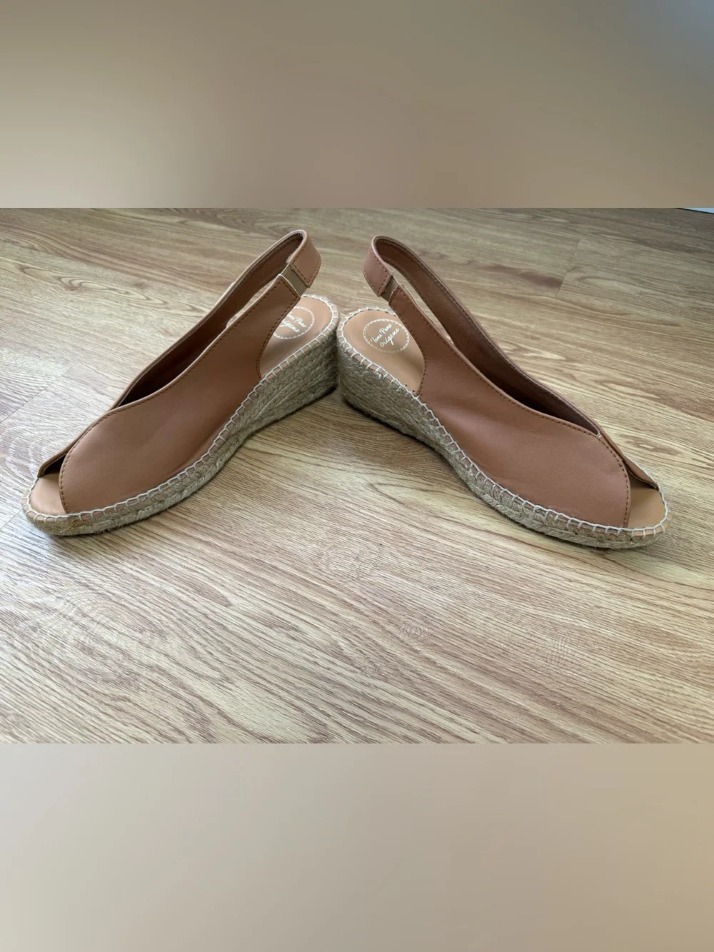 Toni Pons Wedge Bernia-P Tan Leather Espadrilles